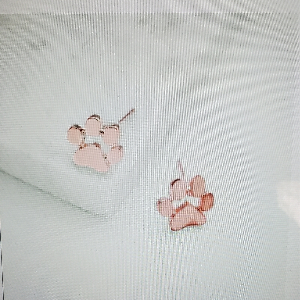 Elegant Pink Paw Earrings
